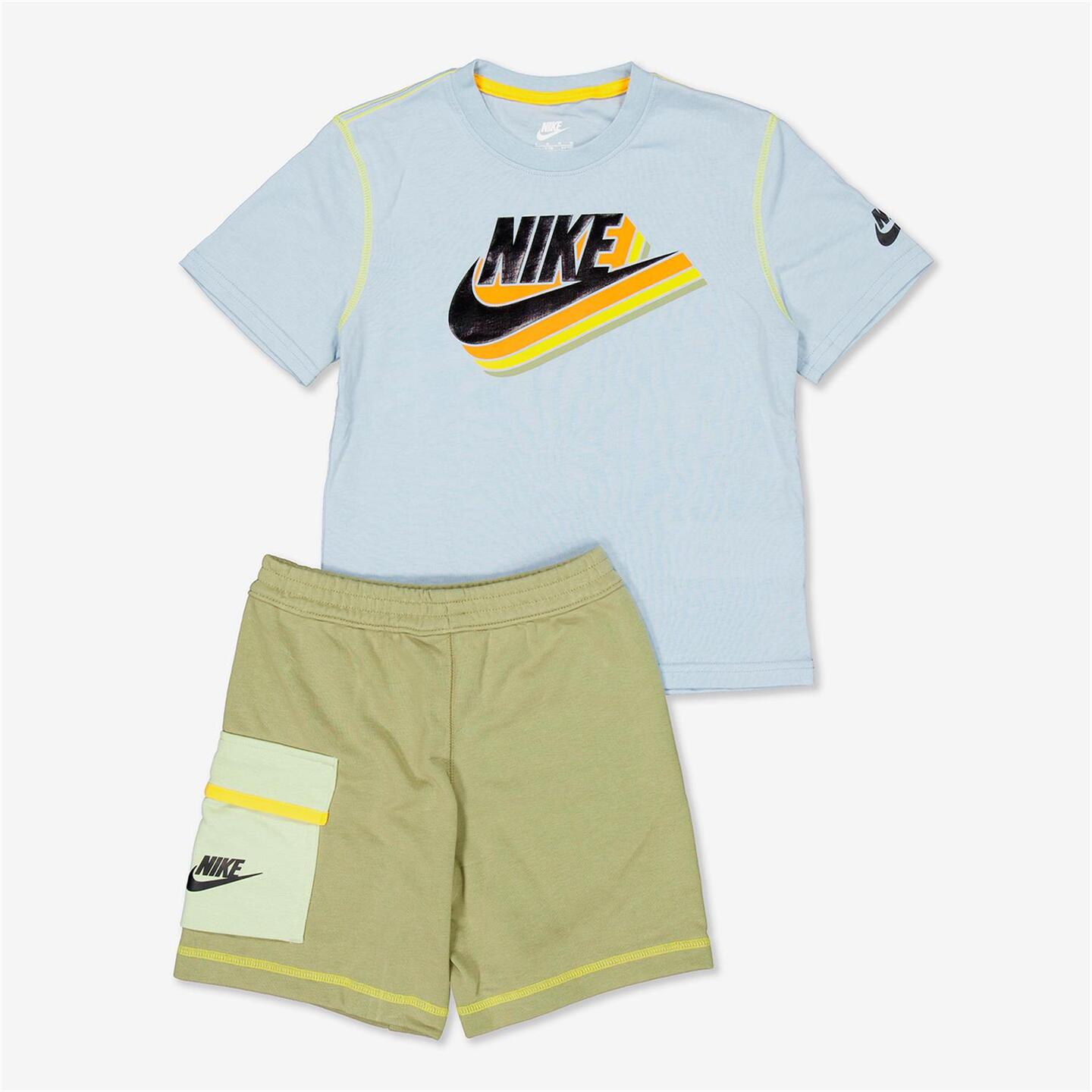 Nike By - azul - Pantalón Corto Bebé