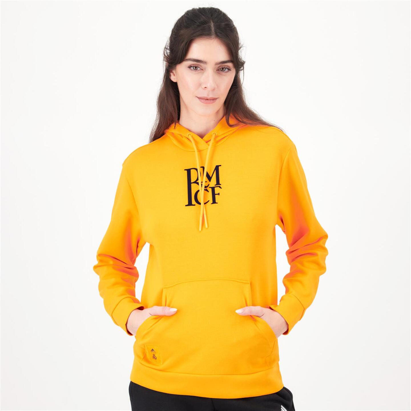 Sudadera Real Madrid - naranja - Sudadera Capucha Mujer