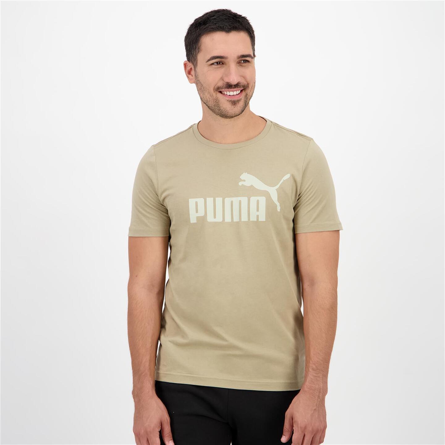 Puma Big Logo Marron Camiseta Algodon Hombre Sprinter