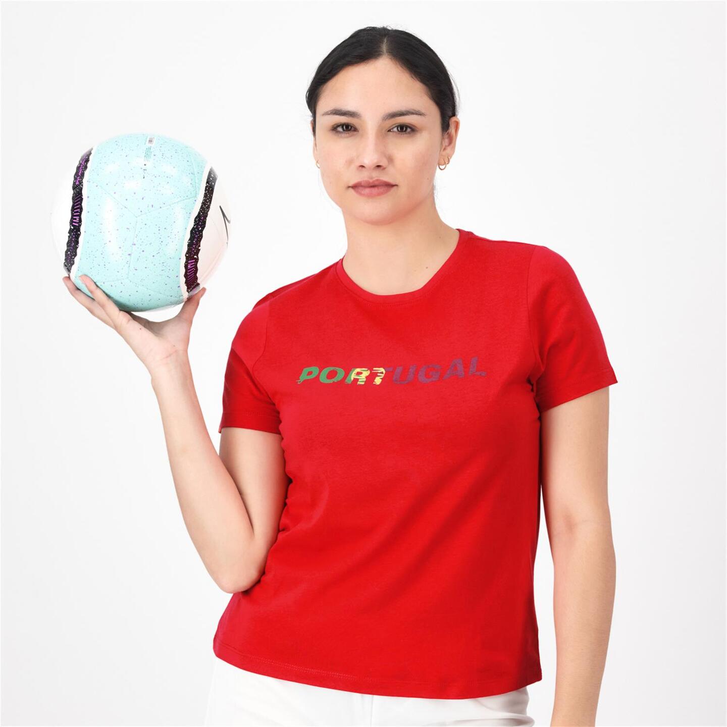 Camiseta Portugal Euro24 - rojo - Camiseta Fútbol Mujer