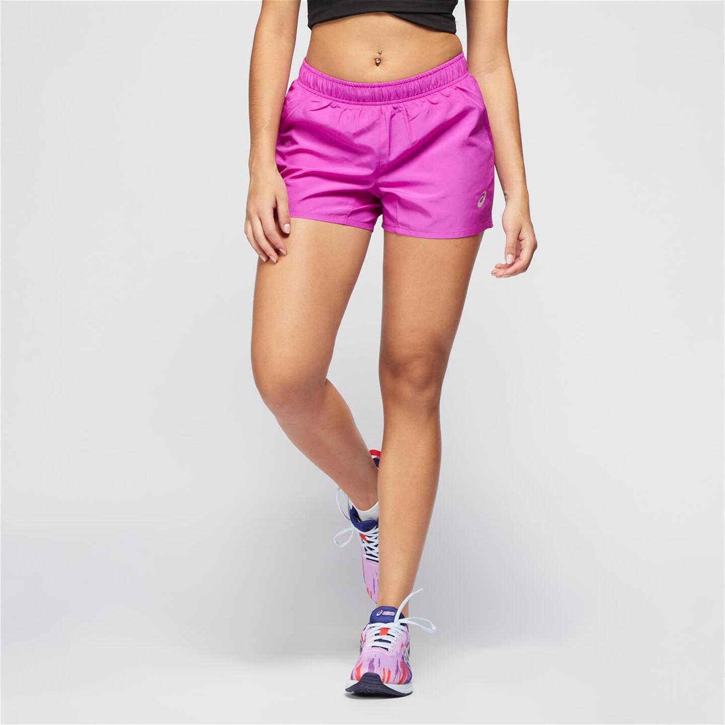 Pantalon Corto ASICS Negro Short Running 4 Mujer Sprinter