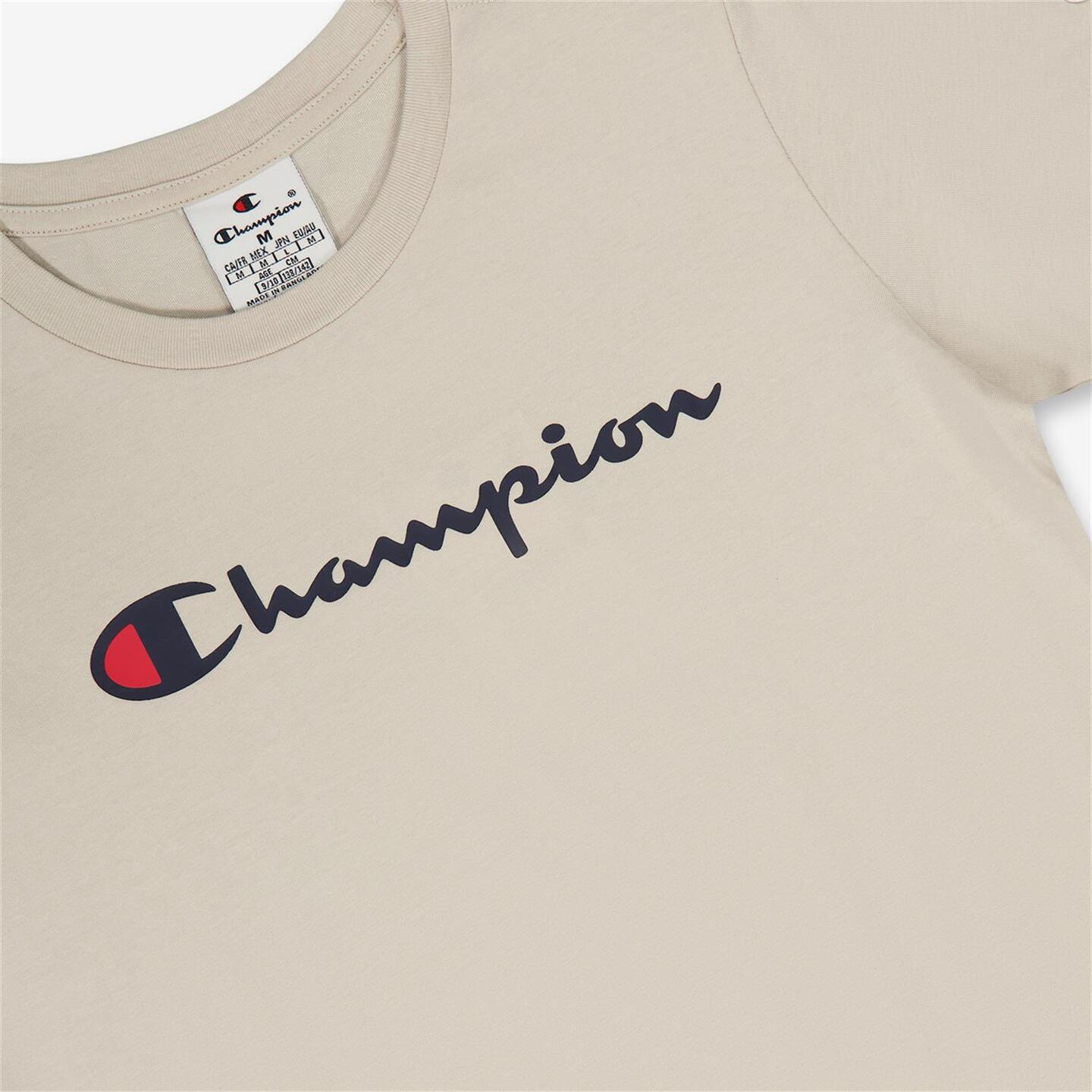 Champion Linear - marron - T-shirt Algodão Rapaz