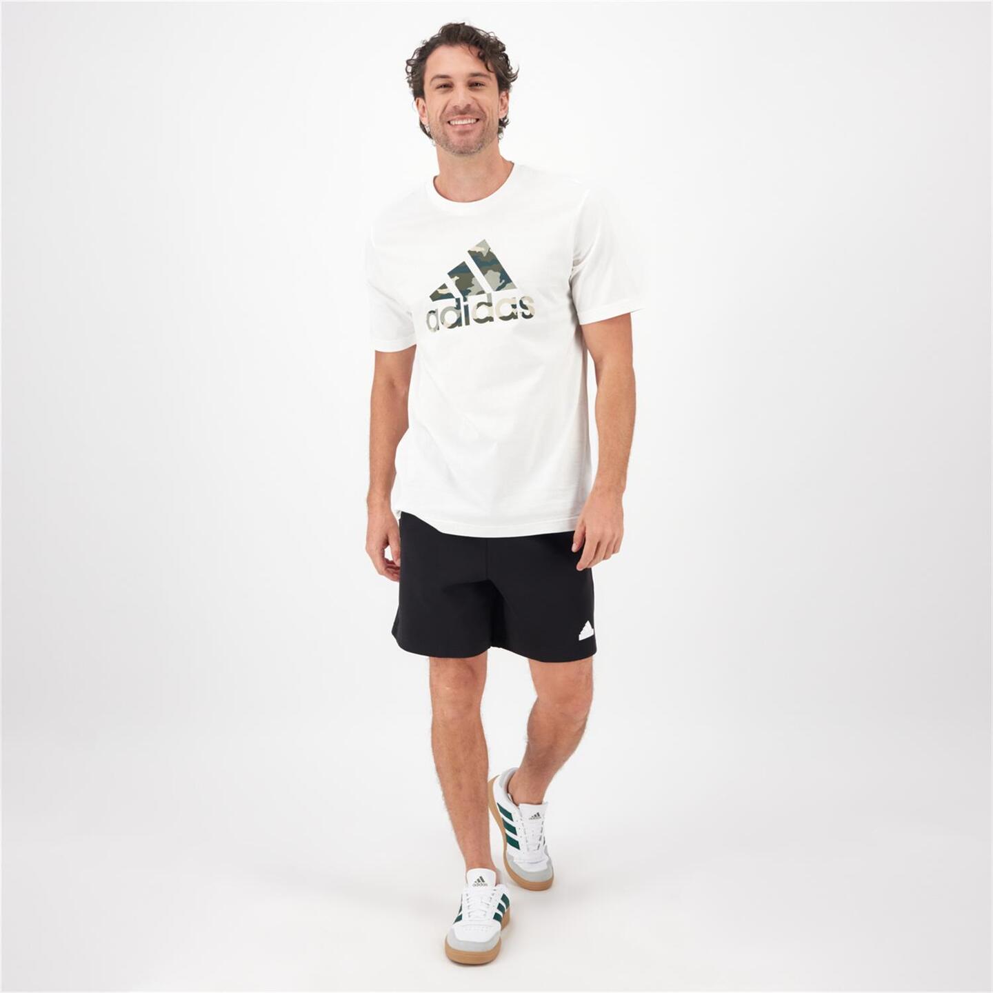 adidas Camo Biglogo - blanco - Camiseta Algodón Hombre