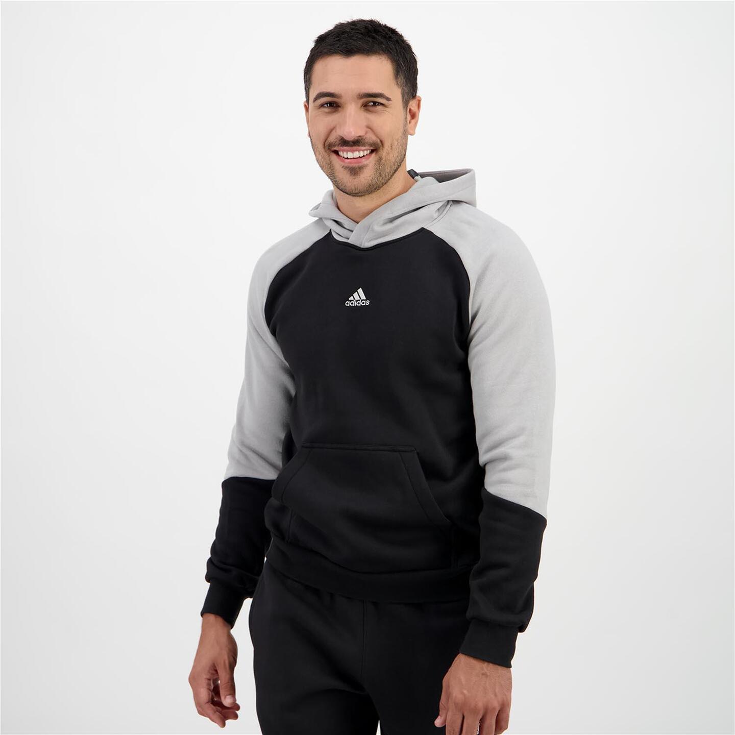 adidas Block - negro - Sweatshirt Capuz Homem