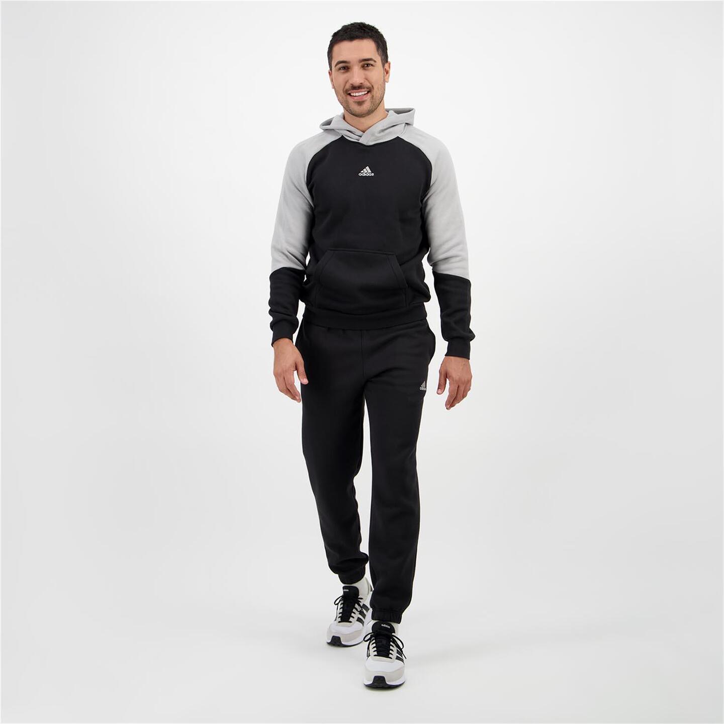 adidas Block - negro - Sweatshirt Capuz Homem