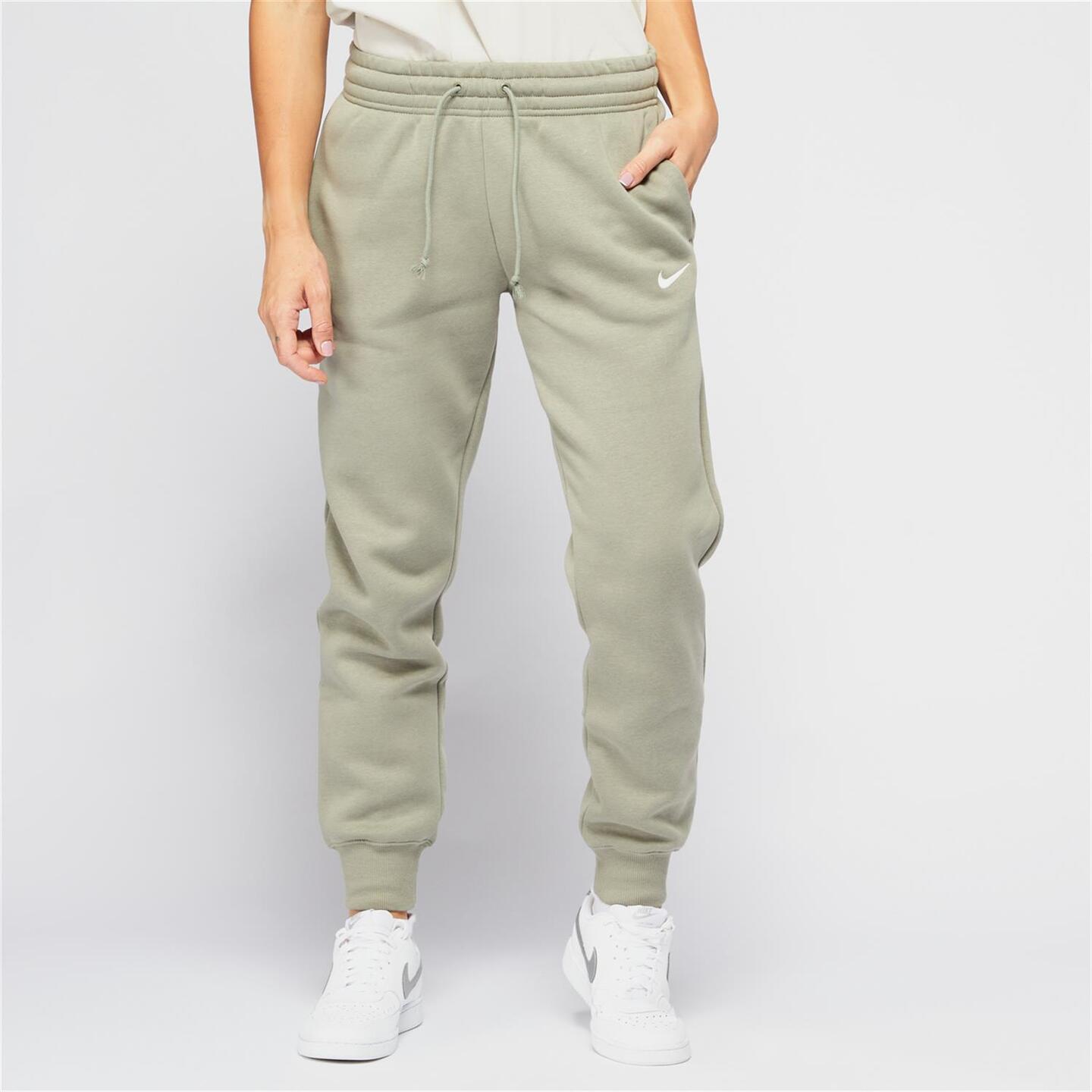 Pantalón Chándal Nike - verde - Pantalón Puño Mujer