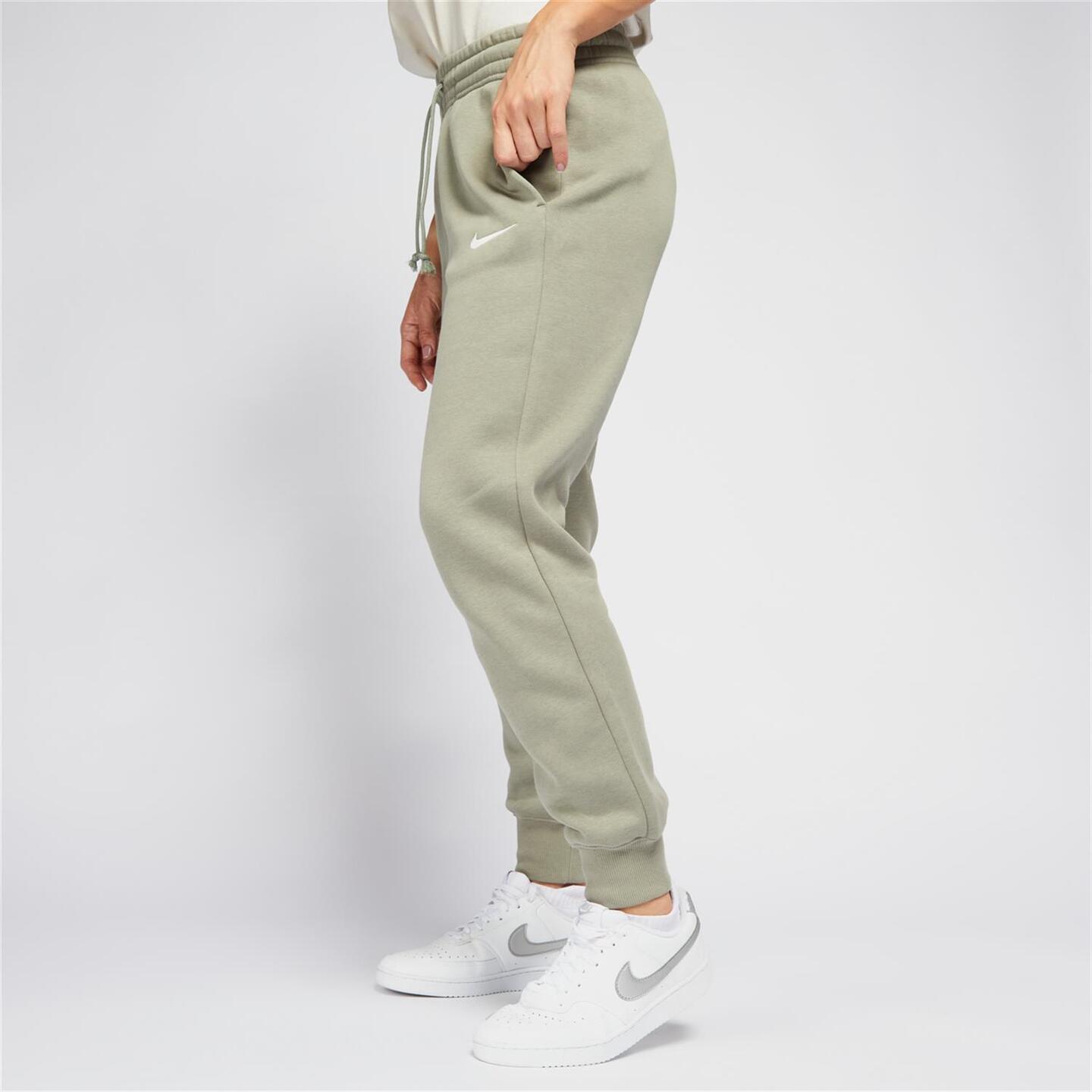 Pantalón Chándal Nike - verde - Pantalón Puño Mujer