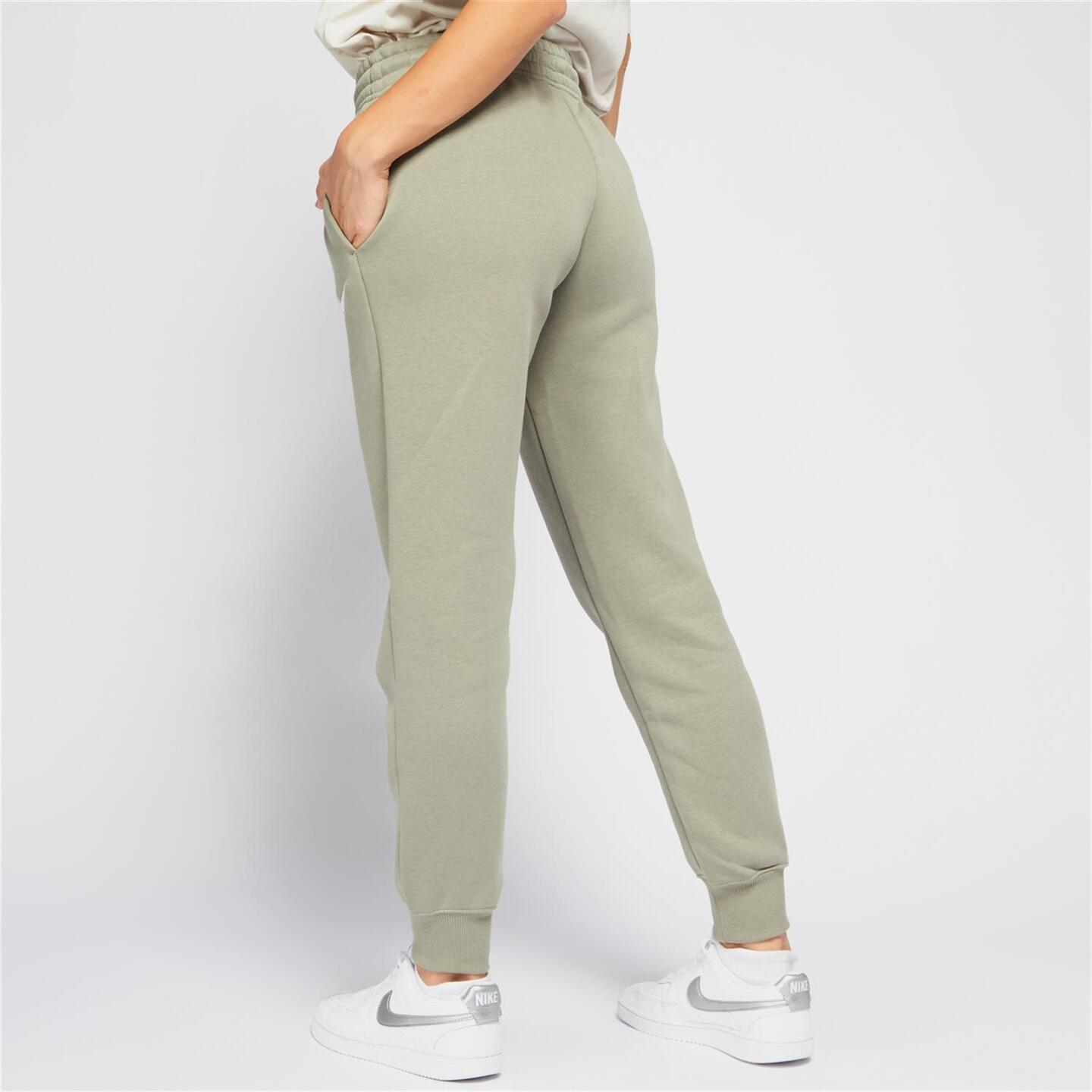 Pantalón Chándal Nike - verde - Pantalón Puño Mujer