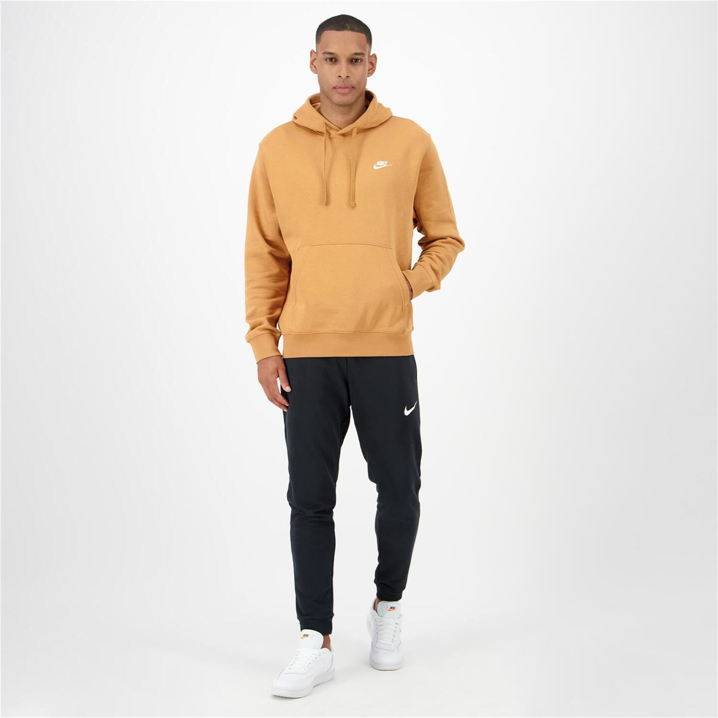 Nike Club - marron - Sweatshirt Capuz Homem