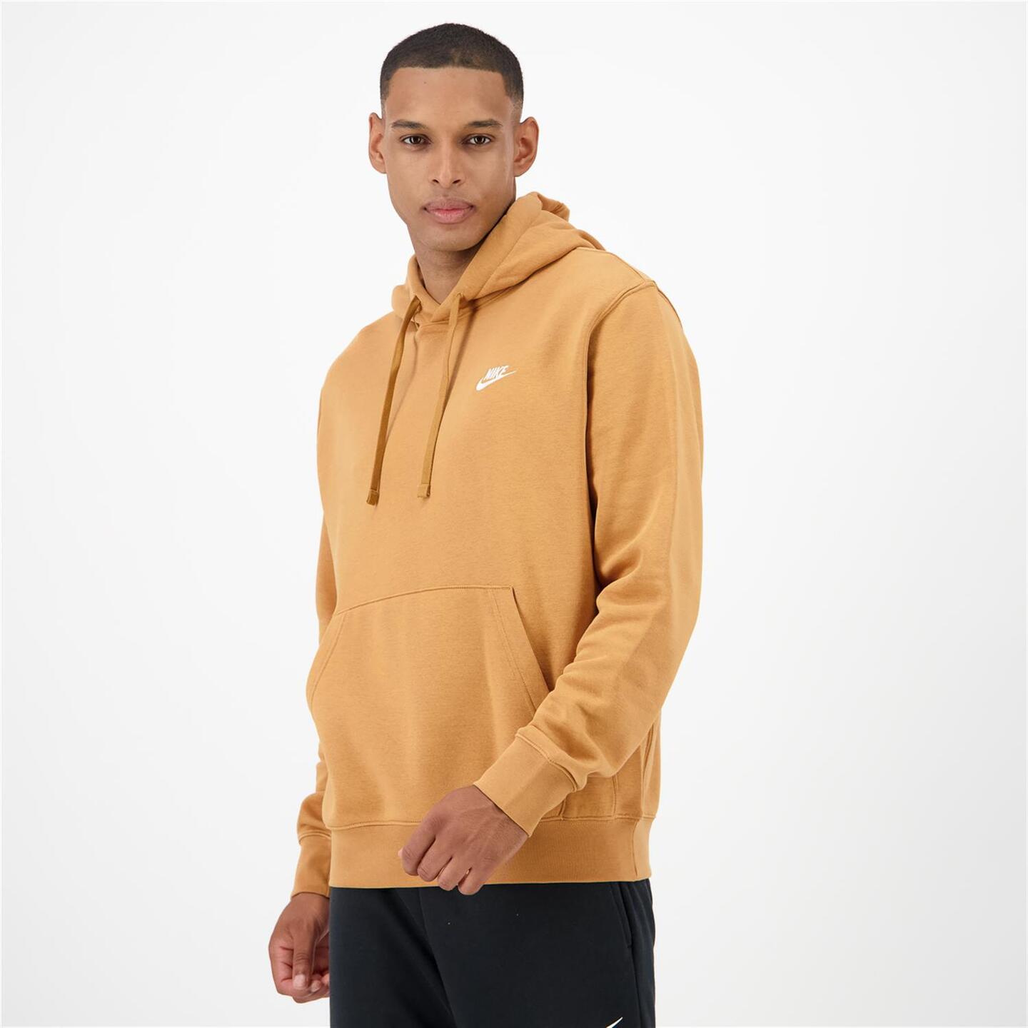 Nike Club - marron - Sweatshirt Capuz Homem