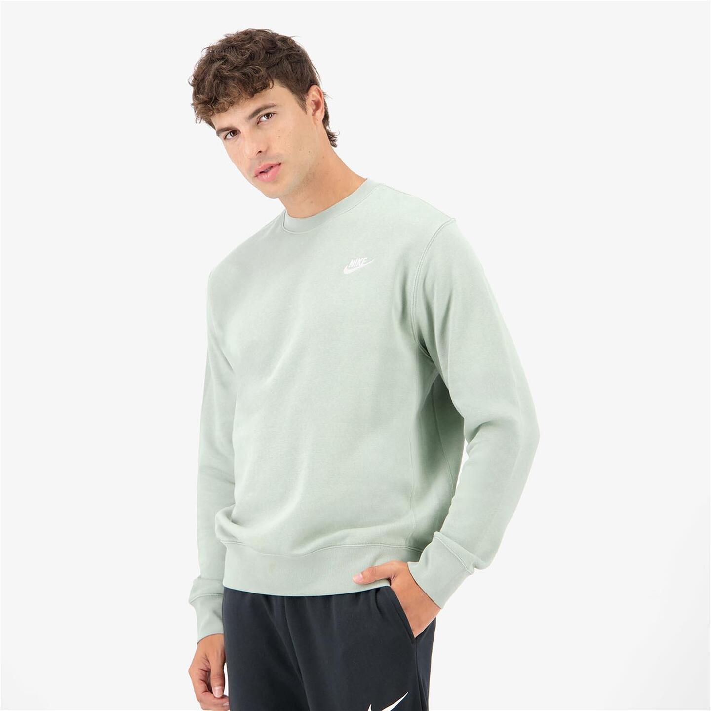 Nike Club - verde - Sweat Felpa Homem