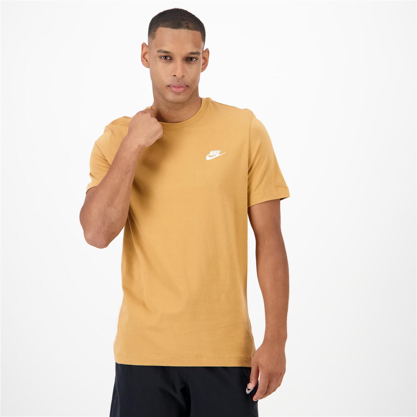 Nike Club - marron - T-shirt Algodão Homem