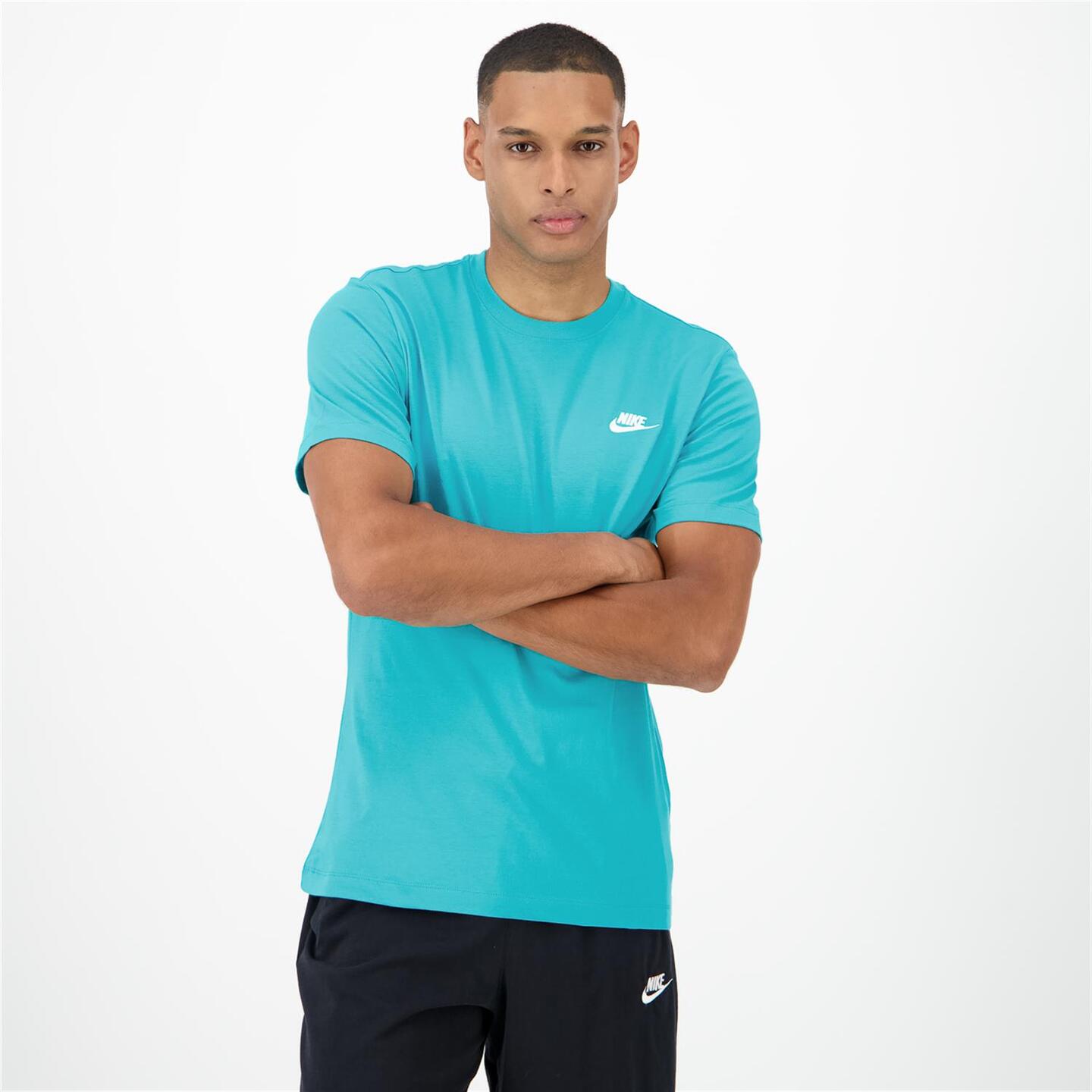 Nike Club - azul - Camiseta Algodón Hombre