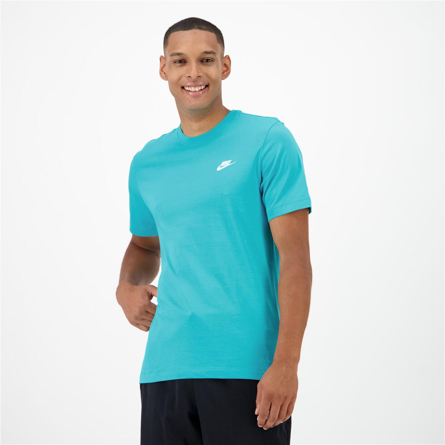 Nike Club - azul - Camiseta Algodón Hombre