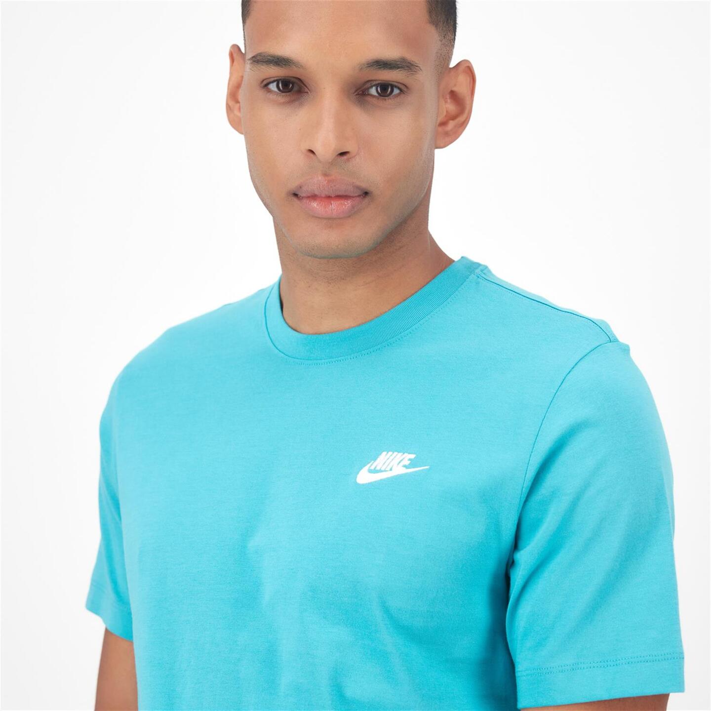 Nike Club - azul - Camiseta Algodón Hombre