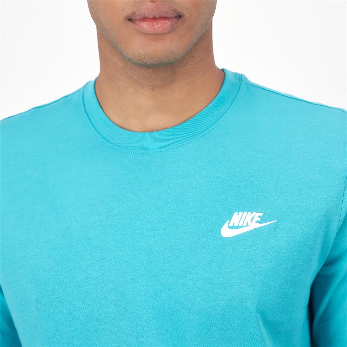 Nike Club - azul - Camiseta Algodón Hombre