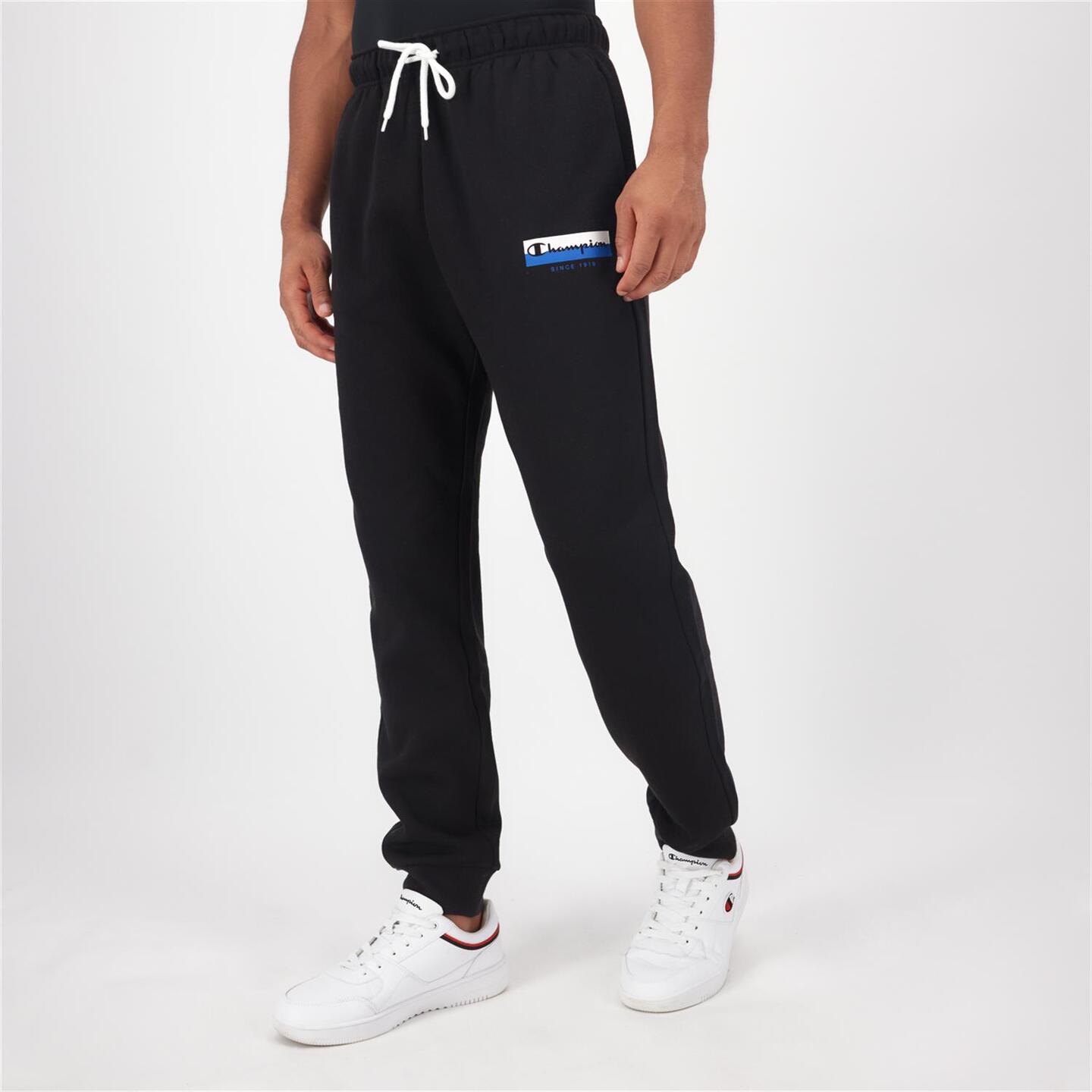 Champion Graphic Shop Negro Pantalon Chandal Hombre Sprinter