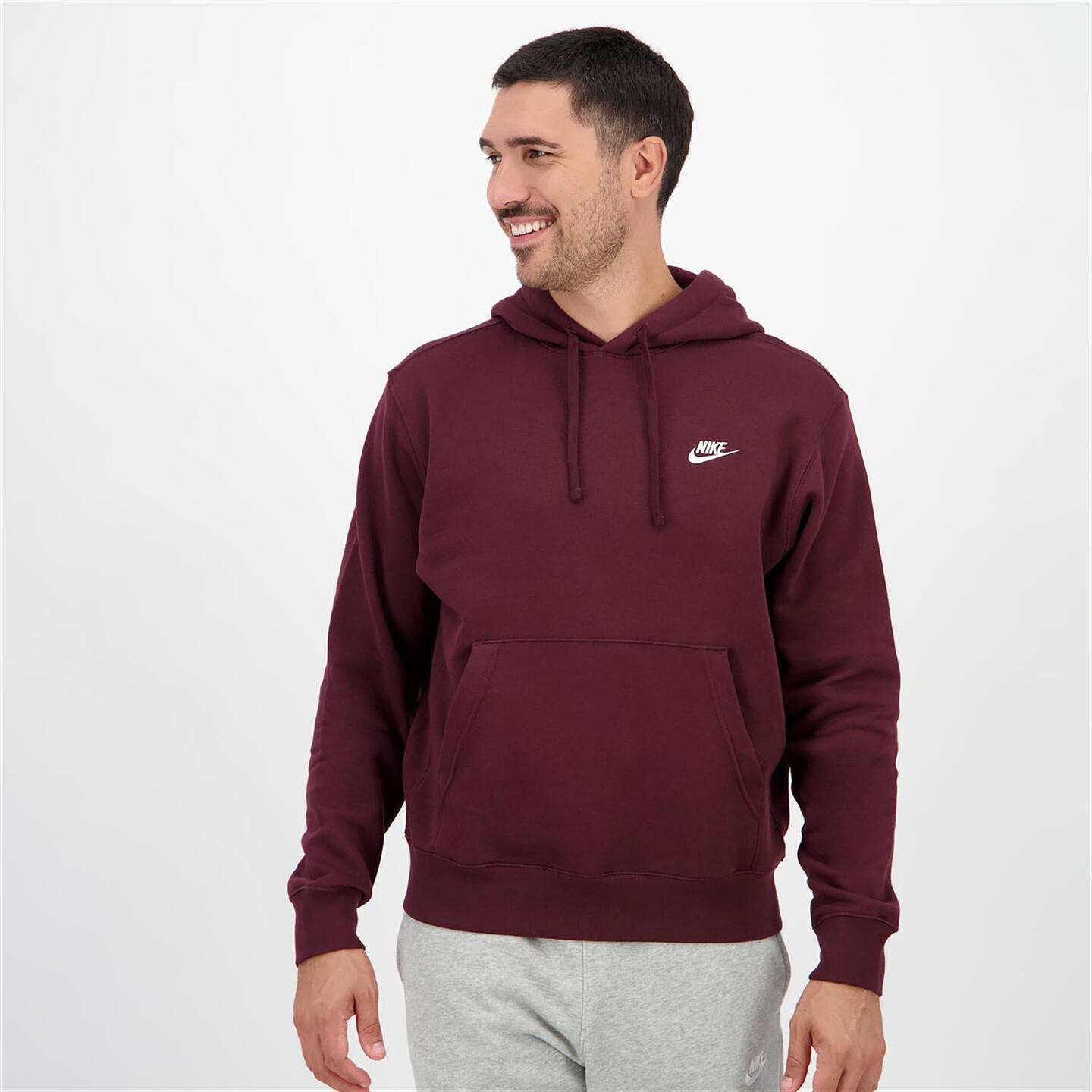 Nike Club - rojo - Sudadera Capucha Hombre