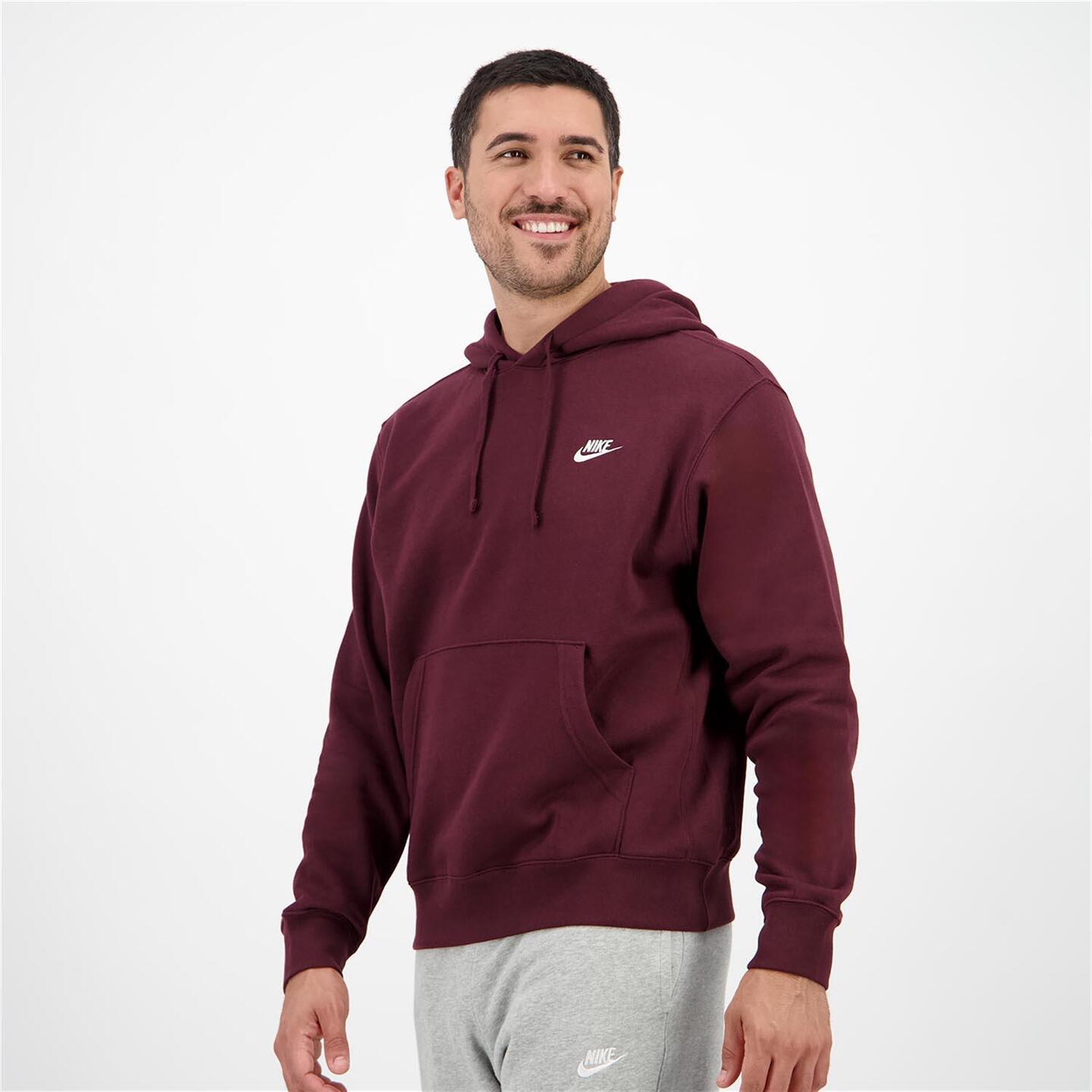 Nike Club - rojo - Sudadera Capucha Hombre