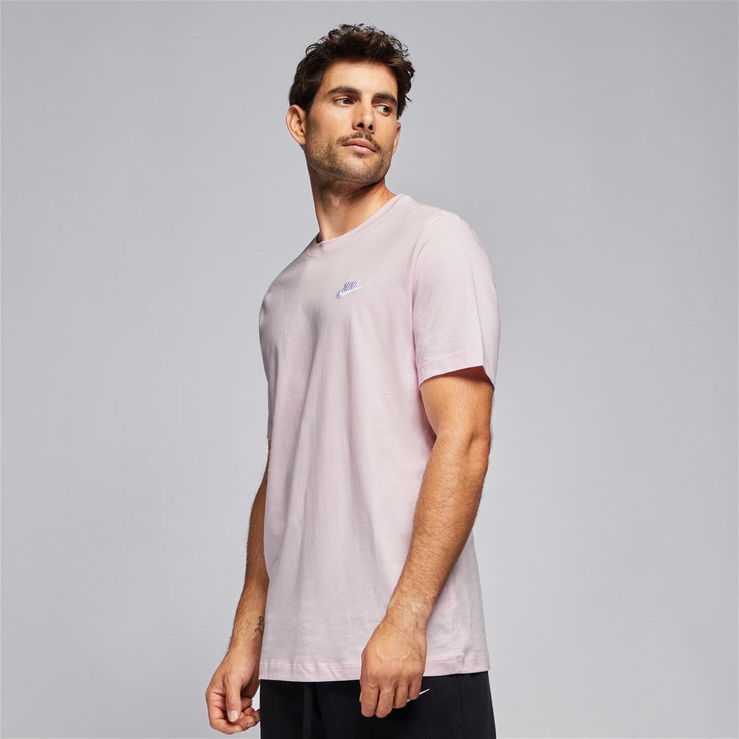 Nike Club - rosa - Camiseta Algodón Hombre