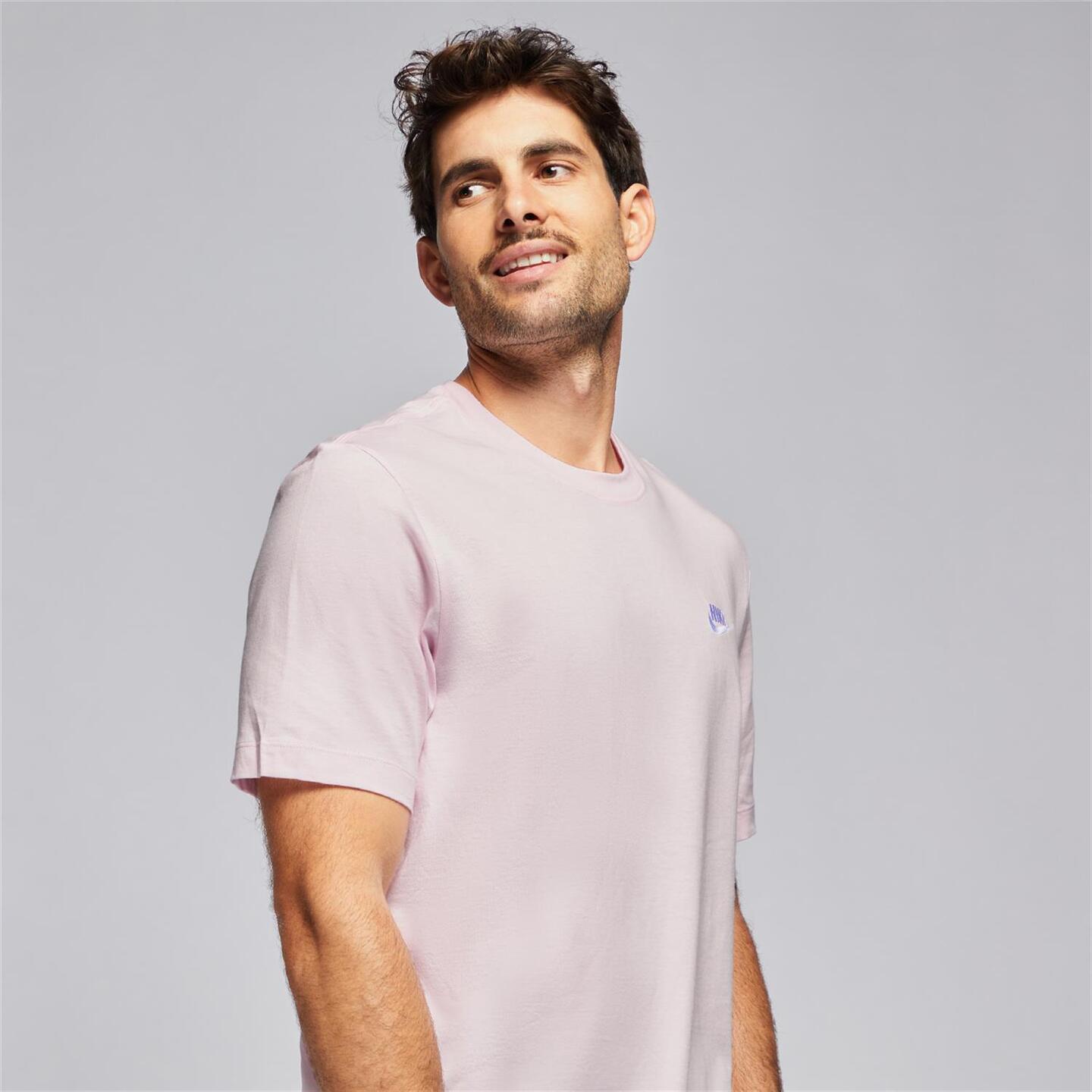 Nike Club - rosa - Camiseta Algodón Hombre