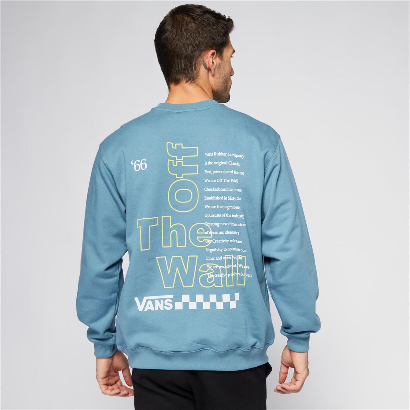 Sweat Vans Azul Sweat Felpa Homem Sport Zone