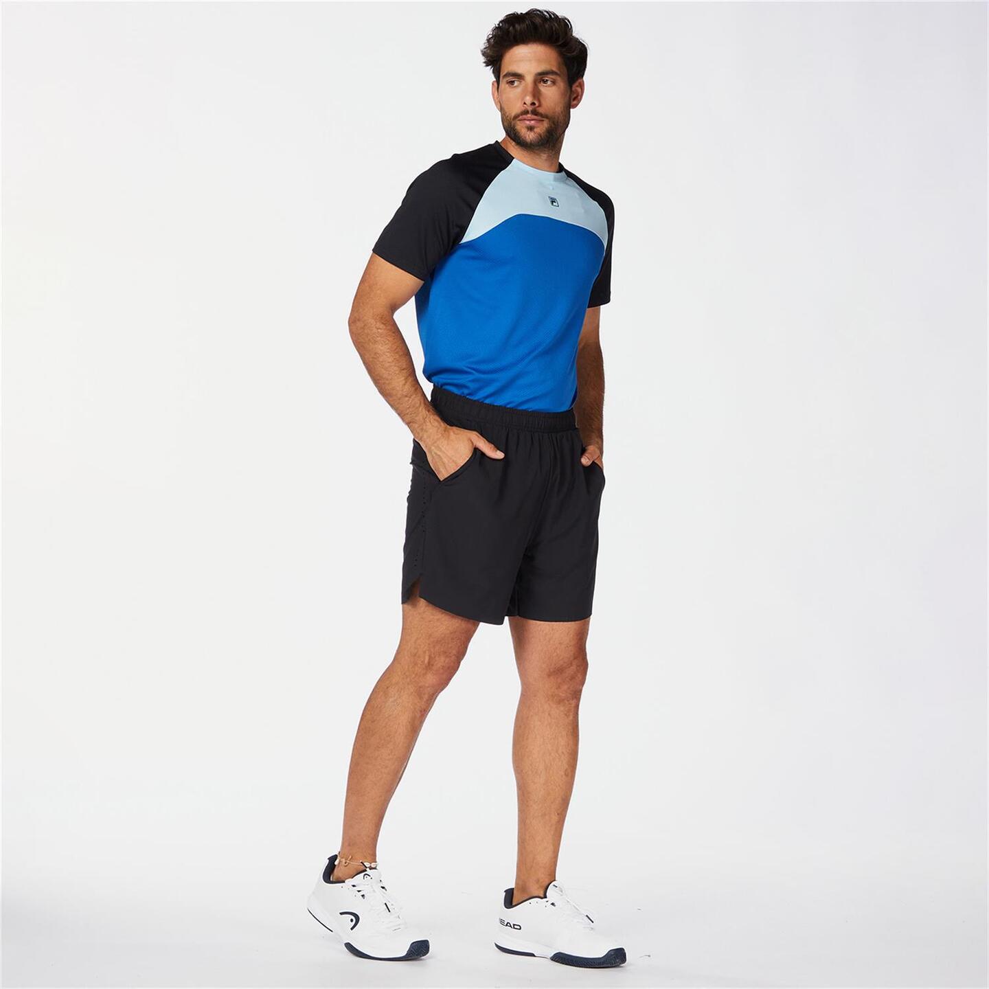 Pantalon Corto Fila Negro Pantalon Tenis Hombre Sprinter