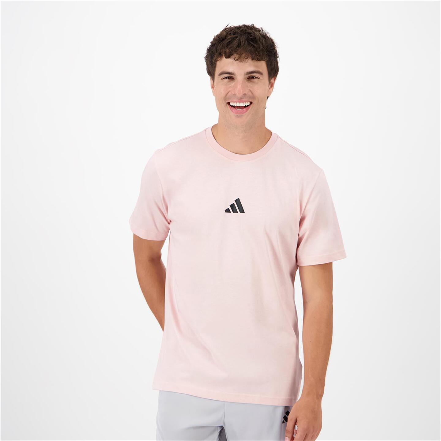 Adidas camiseta rosa hombre deals