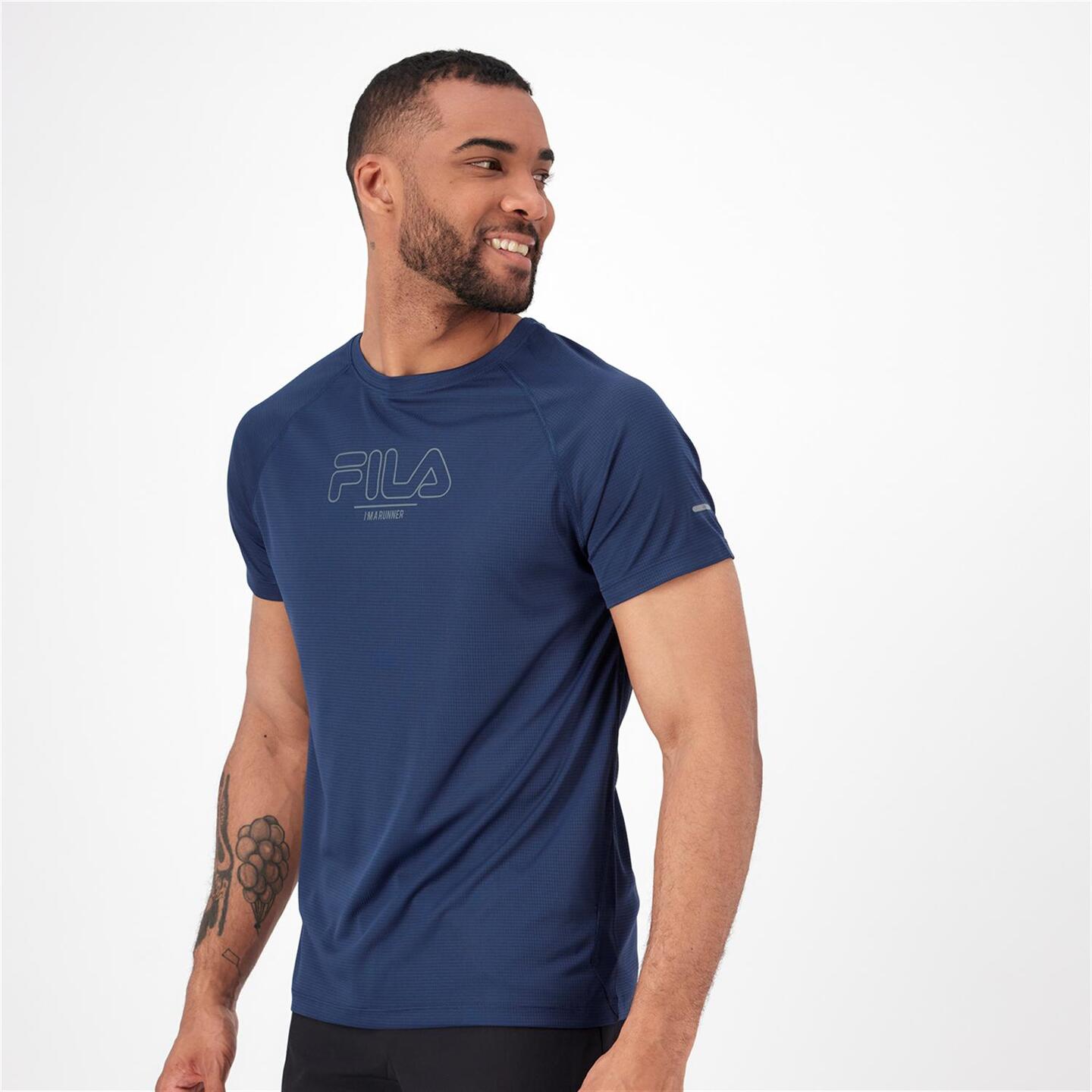 Fila Basic Marino Camiseta Running Hombre Sprinter