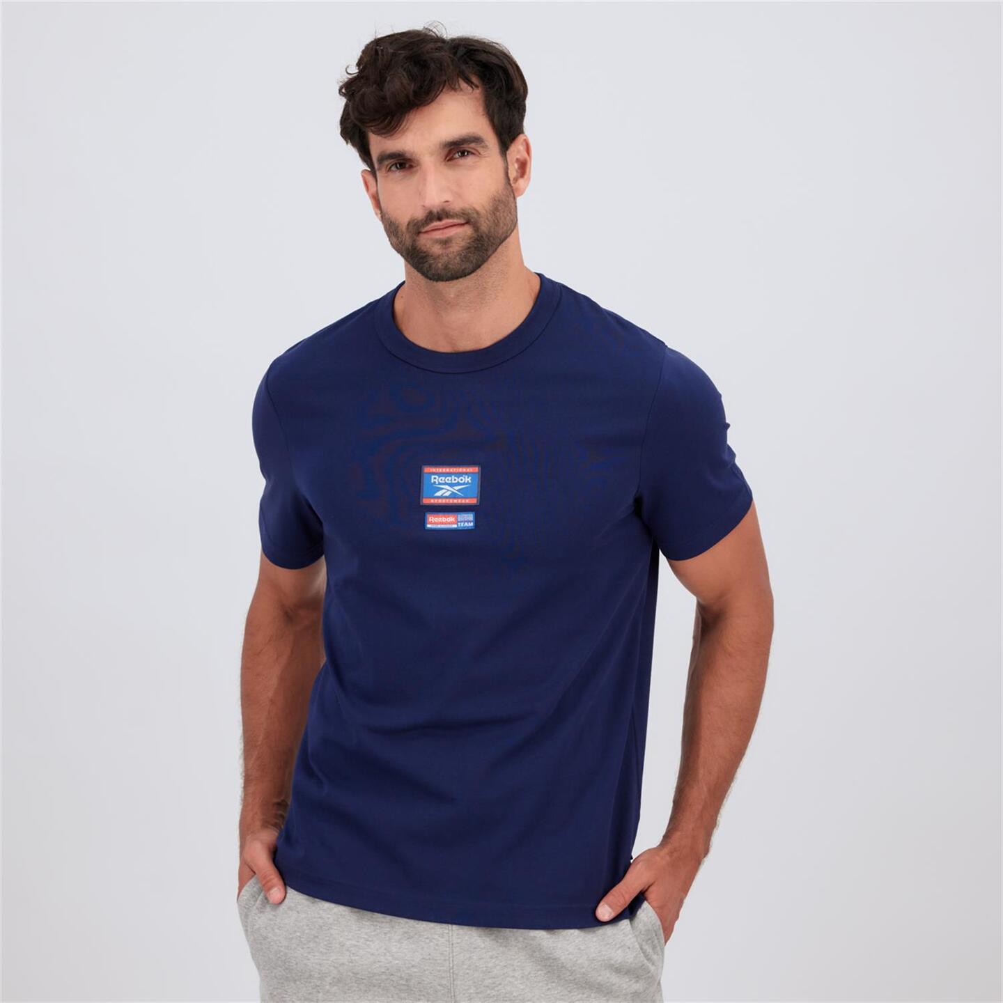 Camisetas reebok hombre azul on sale