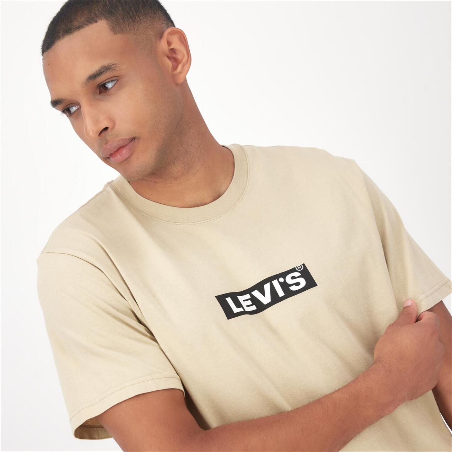 Levi's Boxtab - marron - T-shirt Algodão Homem