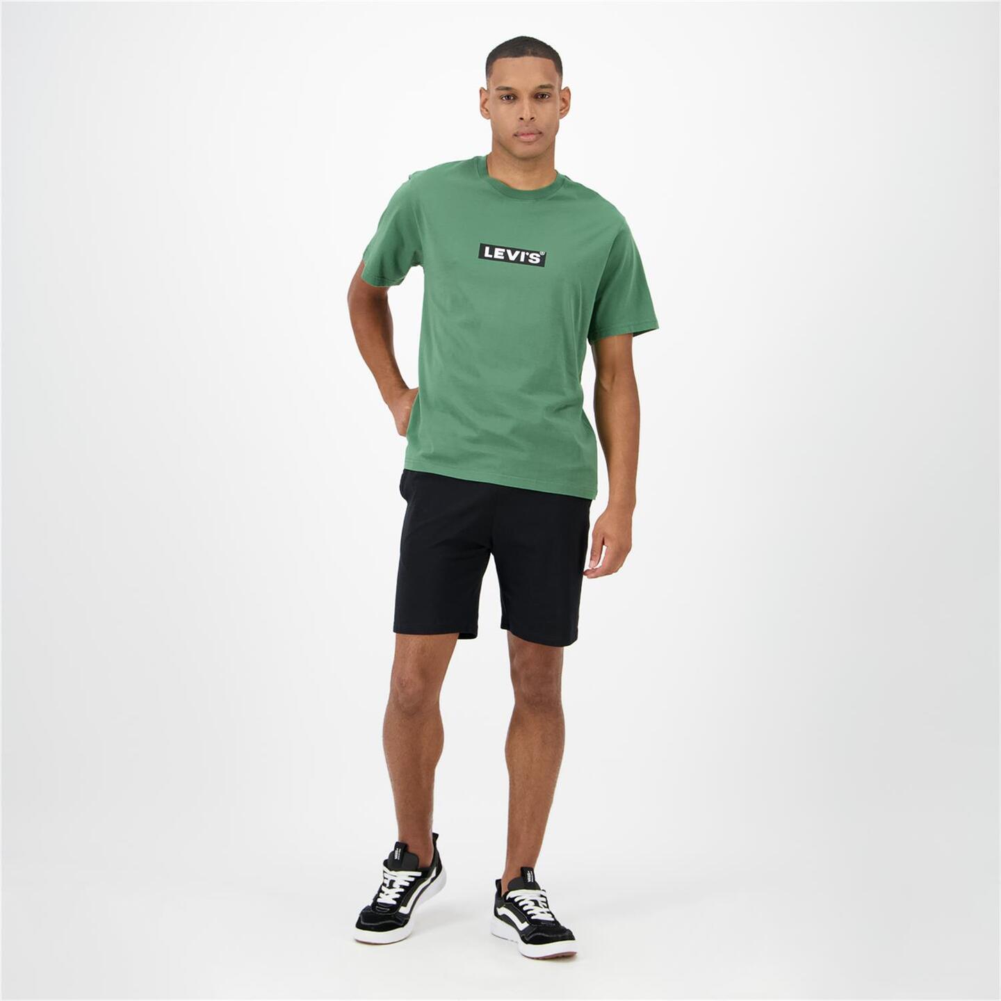 Levi's Boxtab - verde - Camiseta Algodón Hombre