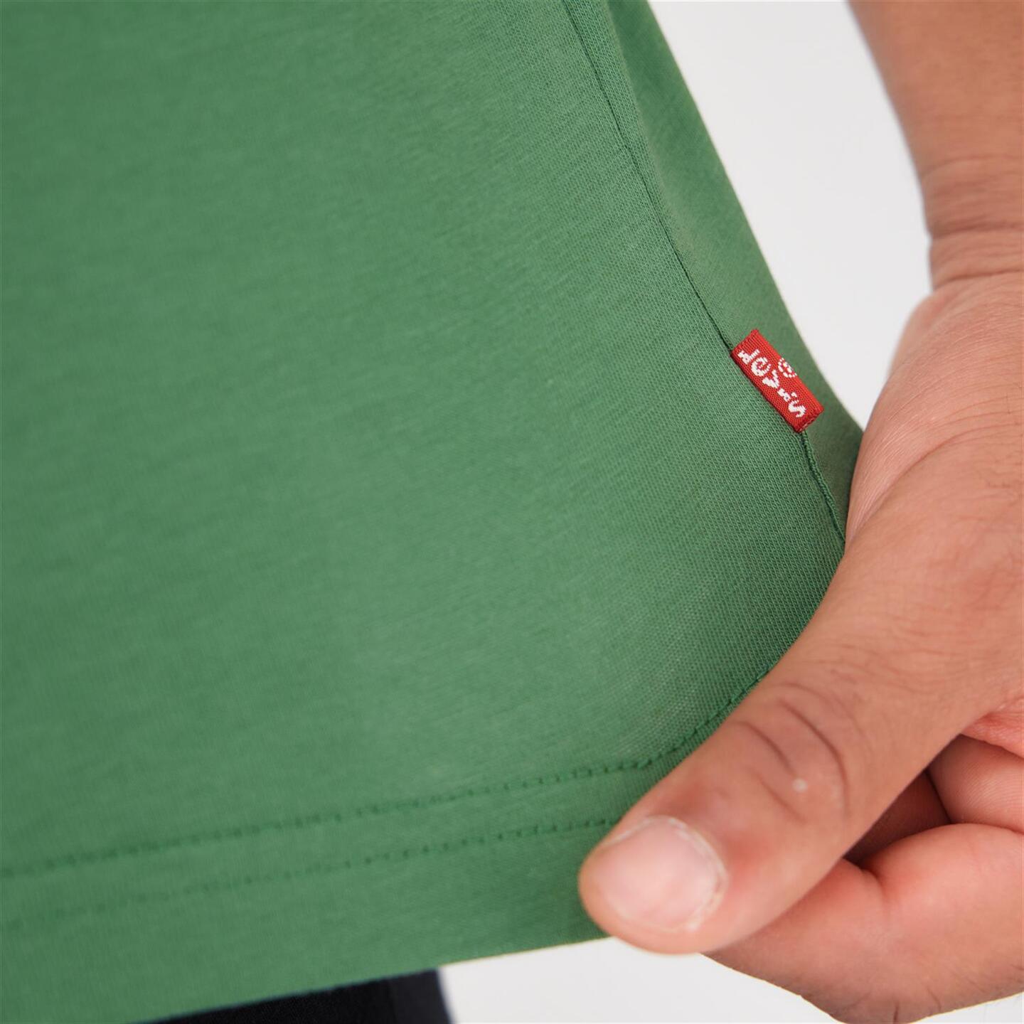 Levi's Boxtab - verde - Camiseta Algodón Hombre