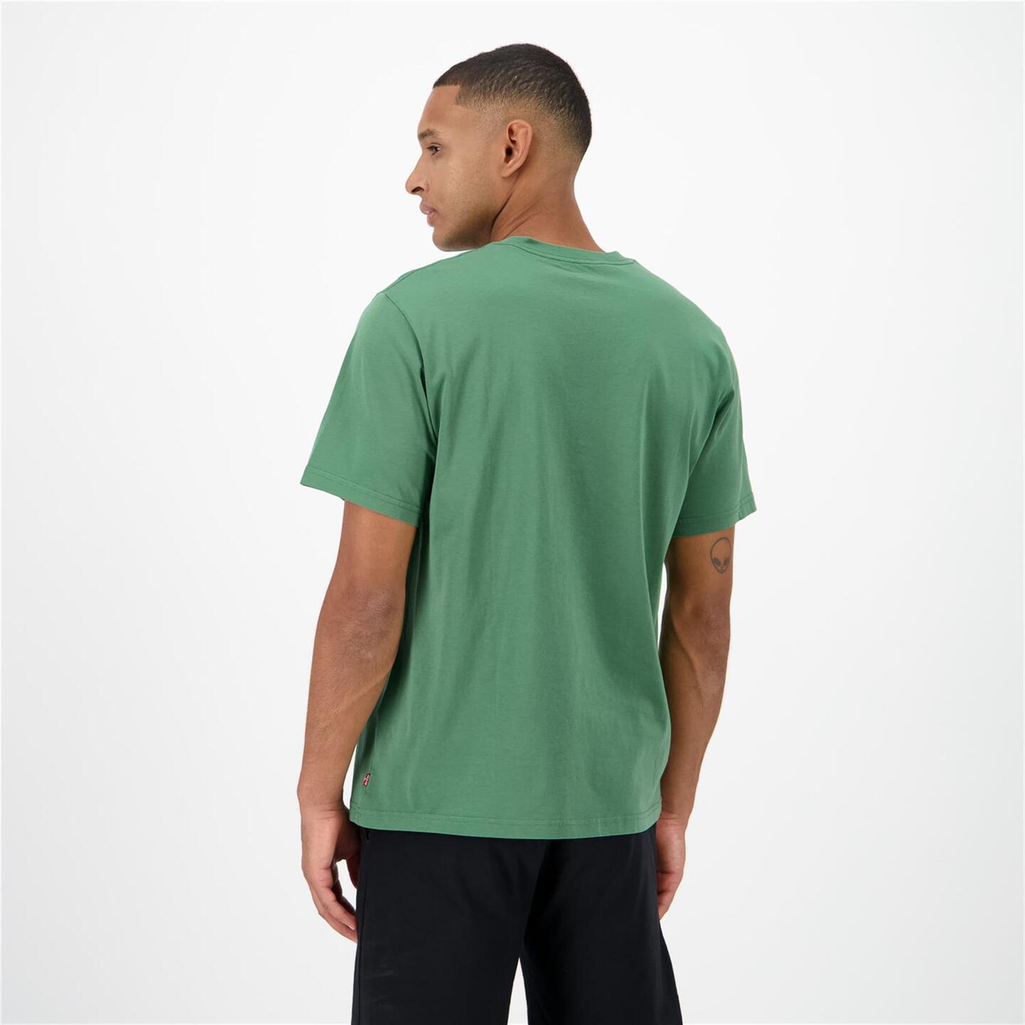 Levi's Boxtab - verde - Camiseta Algodón Hombre