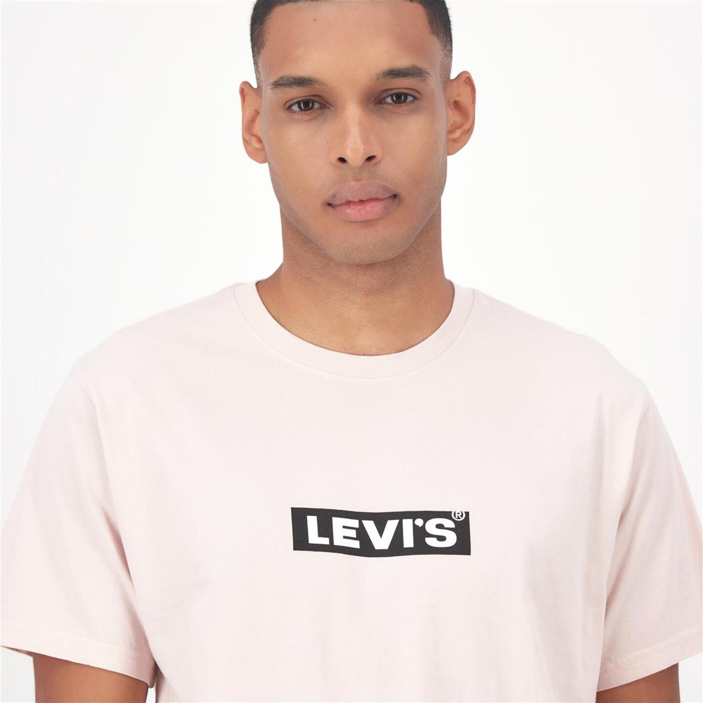 Levi's Boxtab - rosa - Camiseta Algodón Hombre