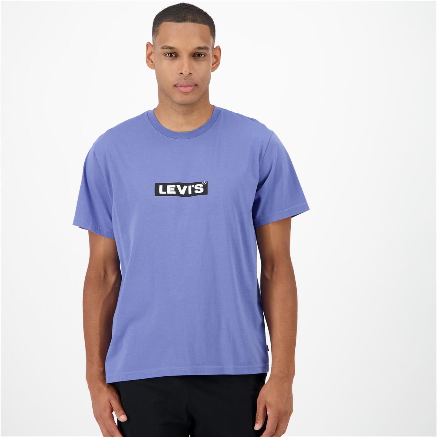 Levi's Boxtab - azul - T-shirt Algodão Homem