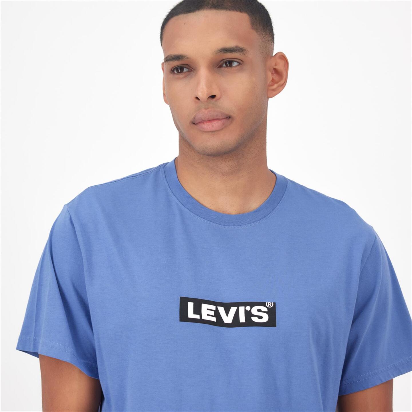 Levi's Boxtab - azul - T-shirt Algodão Homem