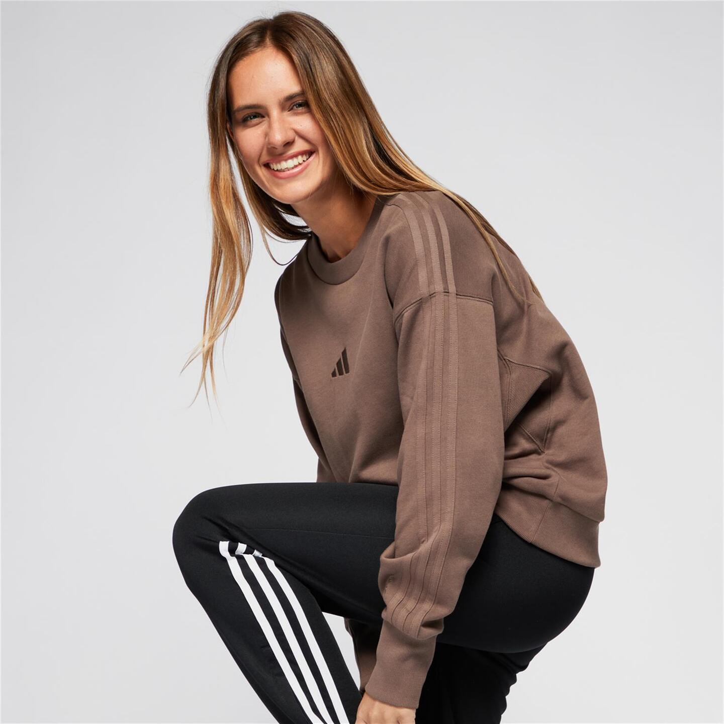 Sweat adidas - marron - Sweat Oversize Mulher