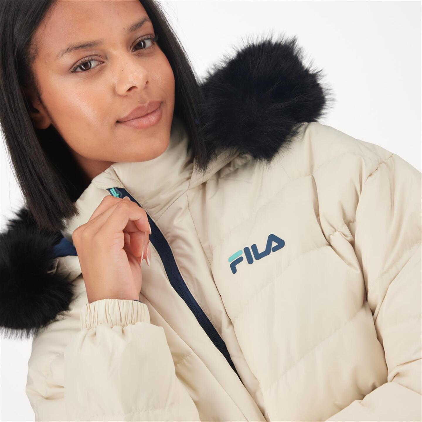 Anorak Fila Branco Casaco Acolchoado Mulher Sport Zone