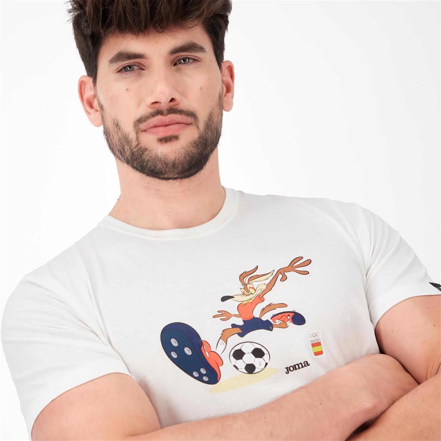 Joma Coyote Jjoo - blanco - Camiseta Hombre Looney Tunes