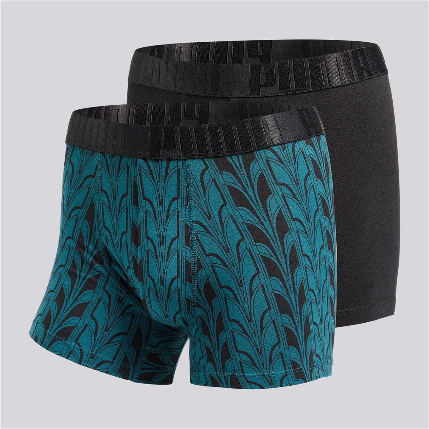 Puma Terrace Print Negro Calzoncillos Boxer Hombre Sprinter