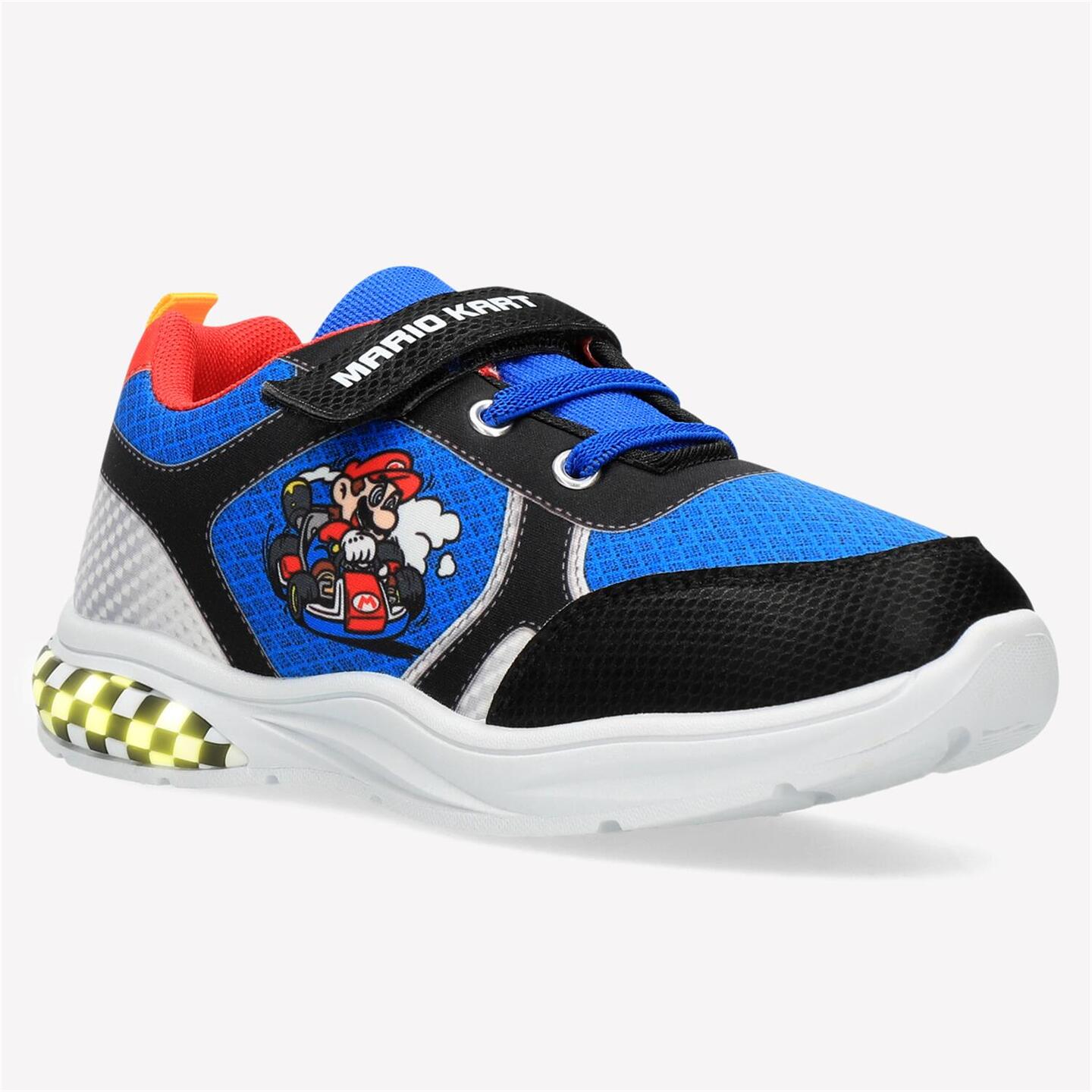 Zapatillas Velcro Super Mario - azul - Zapatillas Luces Niño