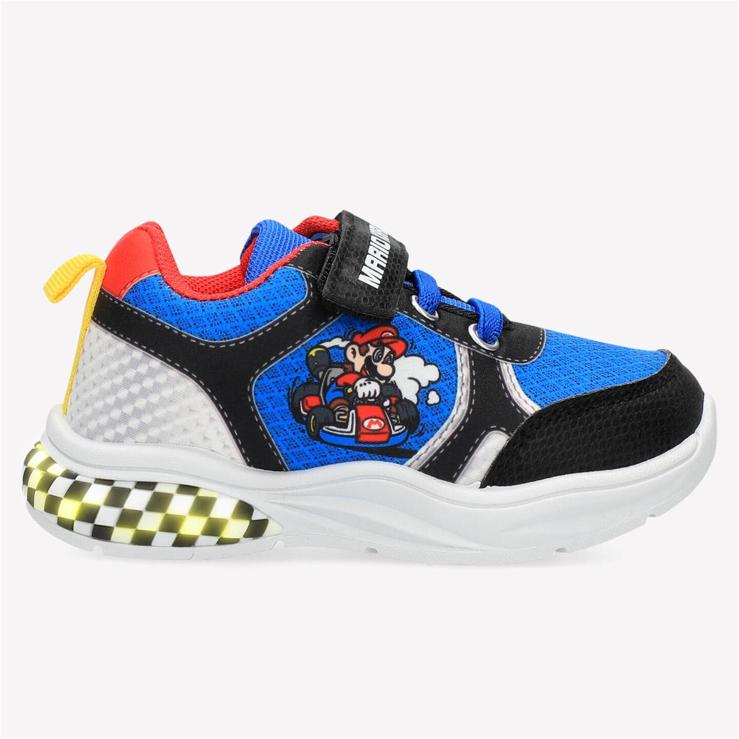 Zapatillas Velcro Super Mario - azul - Zapatillas Luces Niño