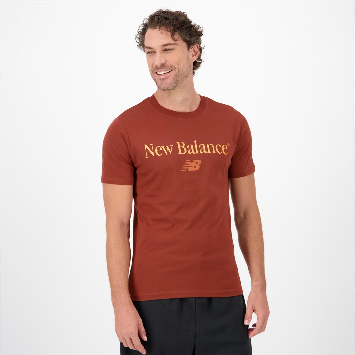 New Balance Vintage - marron - T-shirt Algodão Homem