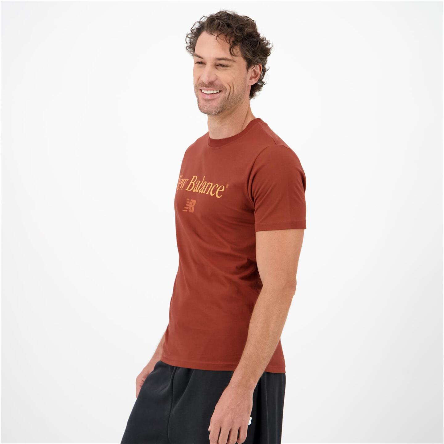 New Balance Vintage - marron - T-shirt Algodão Homem