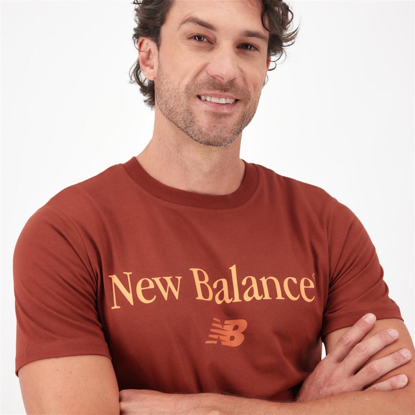 New Balance Vintage - marron - T-shirt Algodão Homem