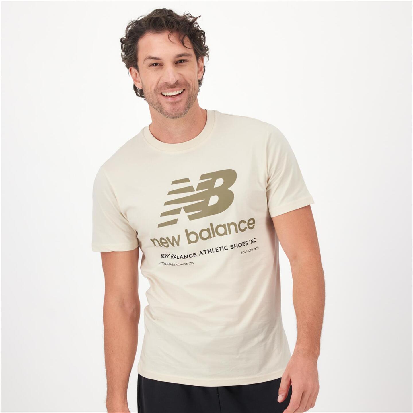 New Balance Athletic - marron - T-shirt Algodão Homem