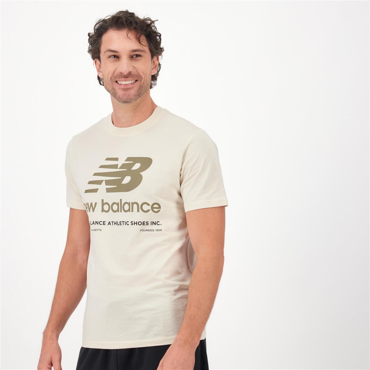 New Balance Athletic - marron - T-shirt Algodão Homem