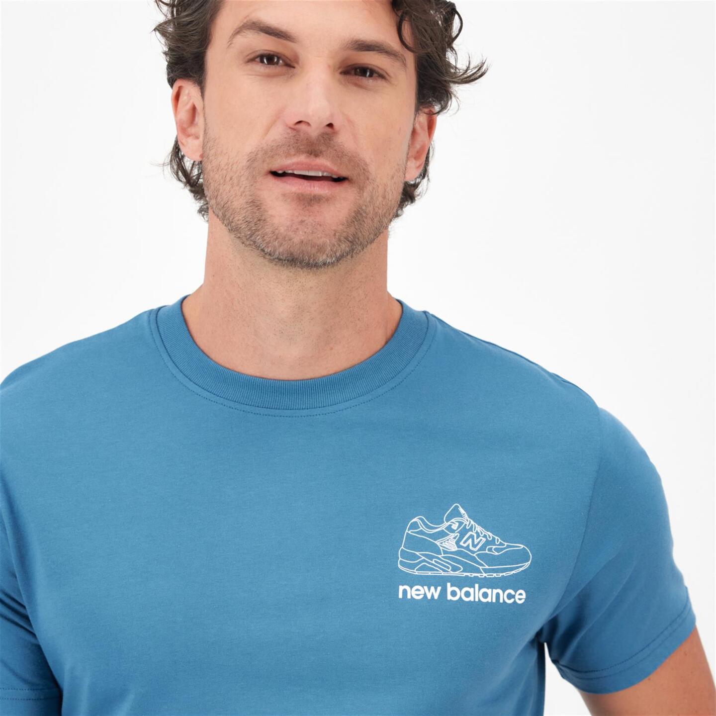 New Balance Sneaker - azul - T-shirt Algodão Homem