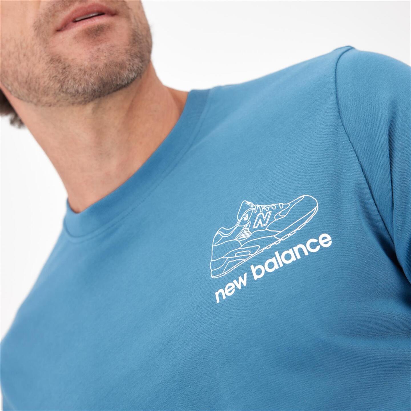 New Balance Sneaker - azul - Camiseta Algodón Hombre